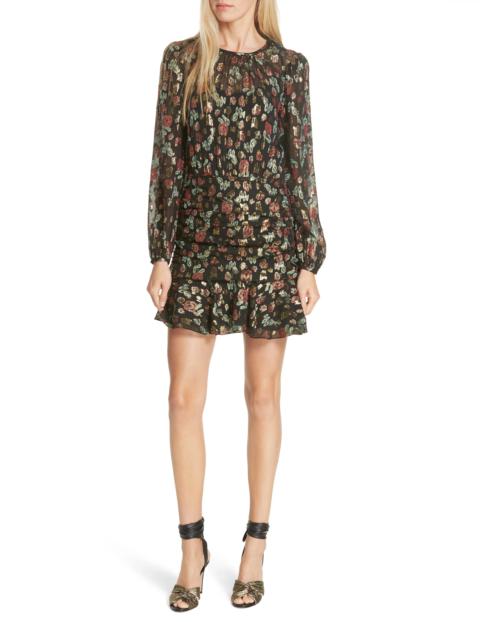 Robin Silk Blend Jacquard Minidress