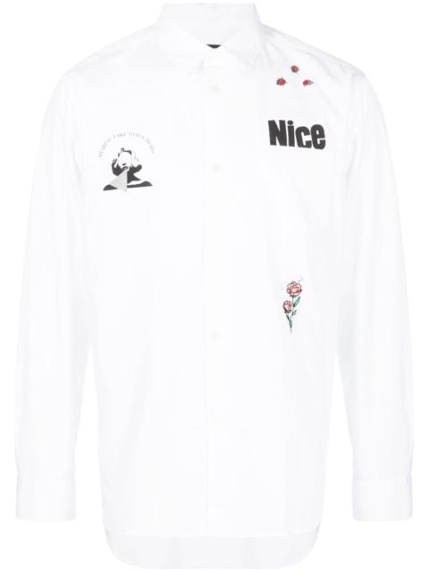 UNDERCOVER patch-detail cotton shirt