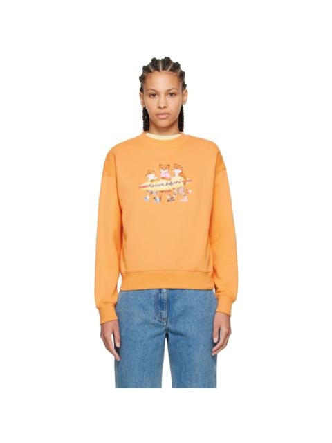 Orange Surfing Foxes Sweatshirt