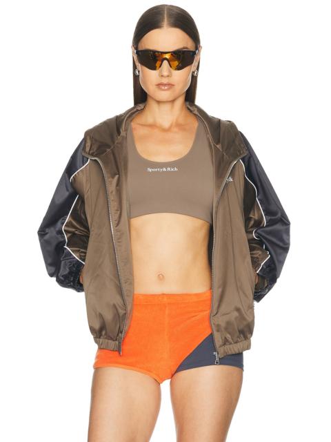 Sporty & Rich Serif Logo Gym Jacket