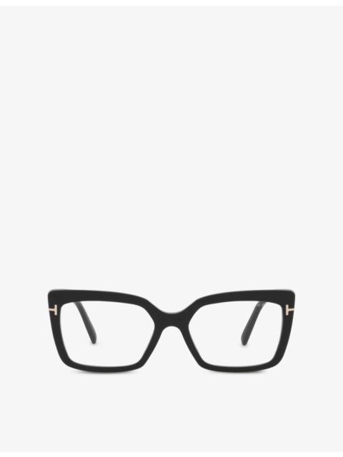 TOM FORD TR001955 Rectangle-Frame Acetate Sunglasses