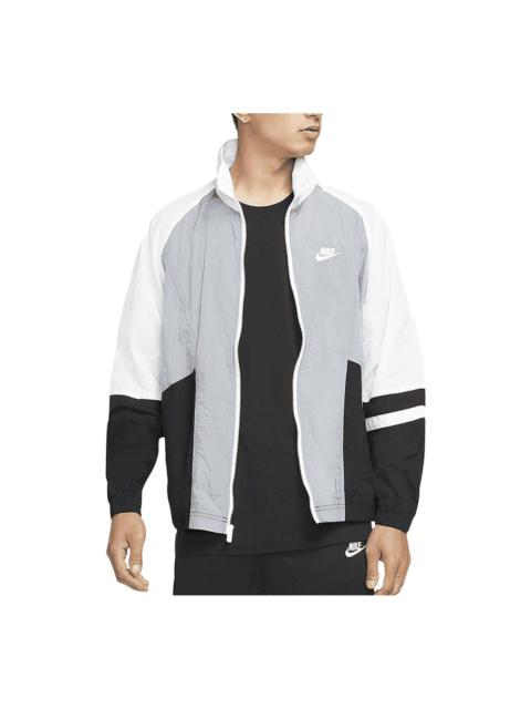 Nike Trend Unlined Jacket 'Grey White Black' DD6171-065