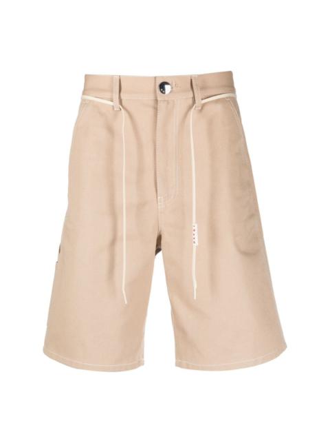 Marni logo-patch cotton cargo shorts