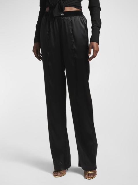 TOM FORD Logo-Banded Silk PJ Pants