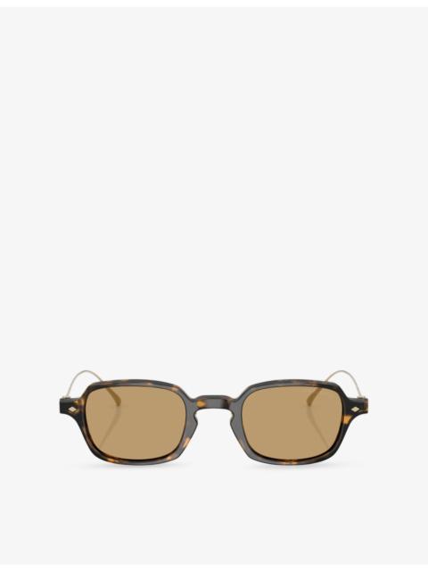 GIORGIO ARMANI AR8227T Rectangular-Frame Acetate Sunglasses