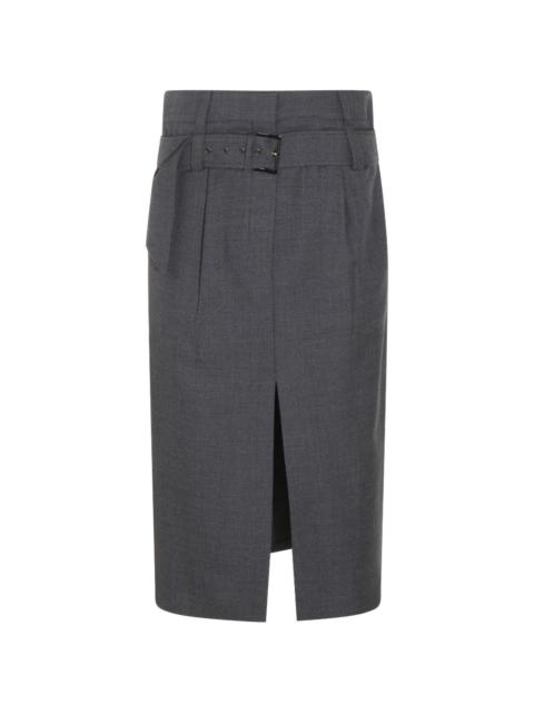 Brunello Cucinelli belted midi skirt