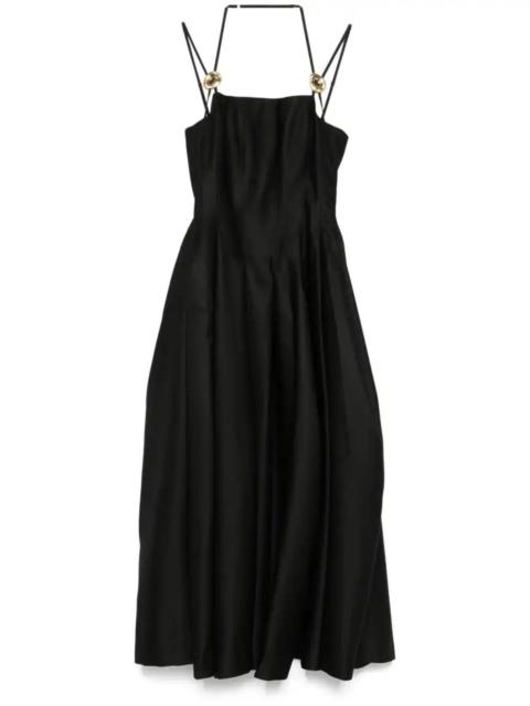STINE GOYA satin tailored midi dress
