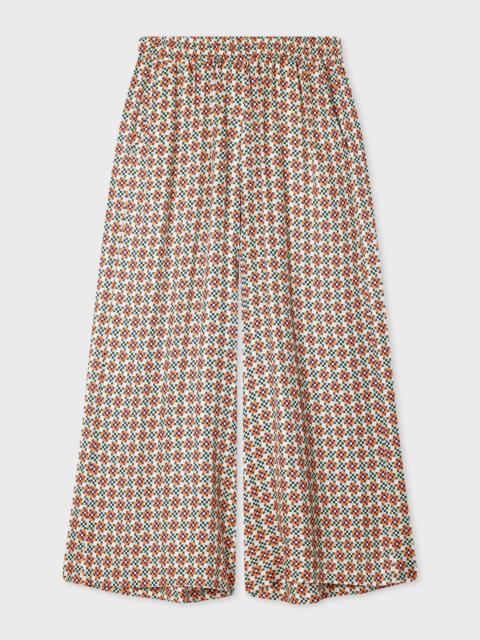 Women's Geometric Square Wide-Leg Trousers