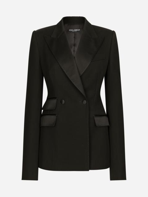 Dolce & Gabbana Double-breasted woolen jacket with side vents