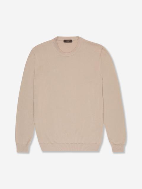 SLOWEAR Slim fit cotton crepe crew-neck jumper