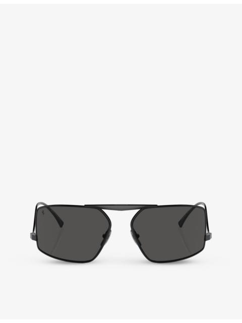Ferrari FH1008 irregular-frame metal sunglasses