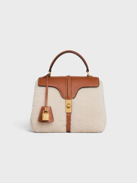 CELINE Small 16 Bag in SHEARLING AND natural CALFSKIN