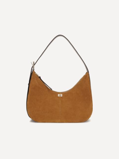 GANNI Suede vegan Shoulder Bag