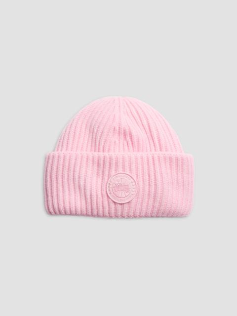 Canada Goose Women's Logo Merino Wool-Cashmere Toque - Pink Floraison Rose