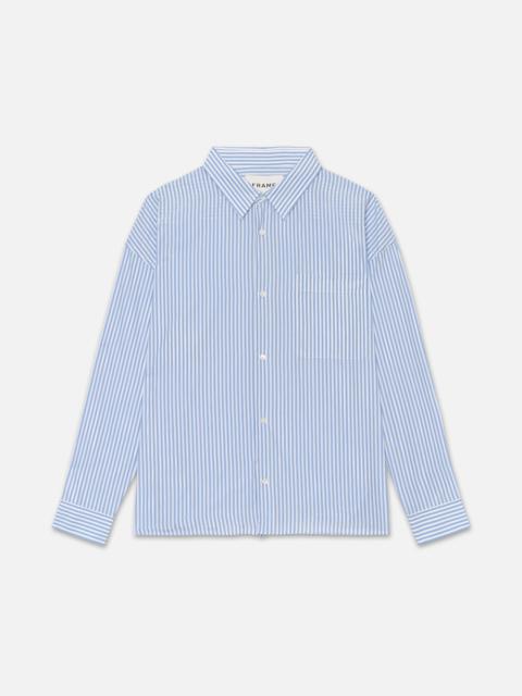 Relaxed Blue Striped Shirt in Blue Stripe