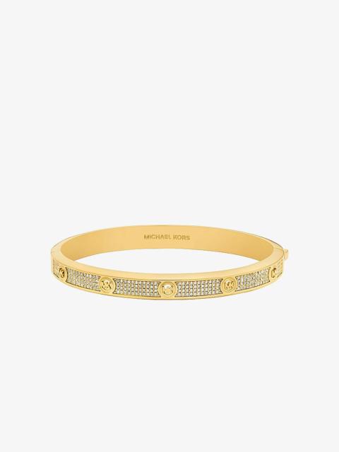 MICHAEL KORS Pavé Logo Stud Bangle