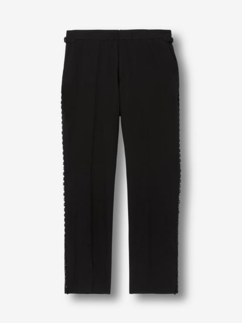 Classic Fit Crystal Stripe Wool Tuxedo Trousers