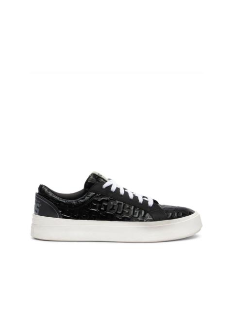 GCDS patent-monogram sneakers