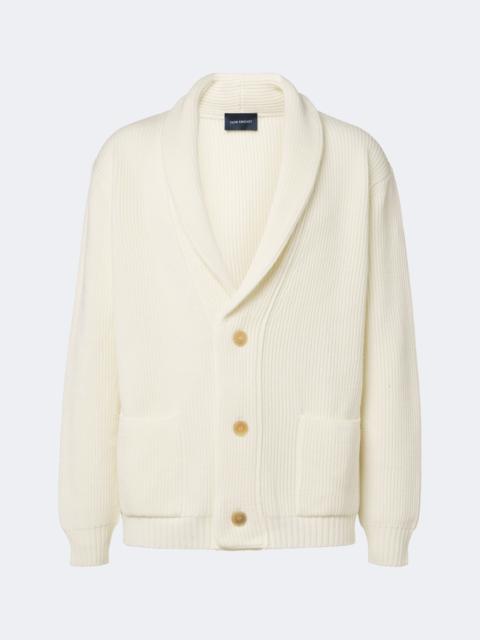 THOM SWEENEY Ribbed-knit wool cardigan