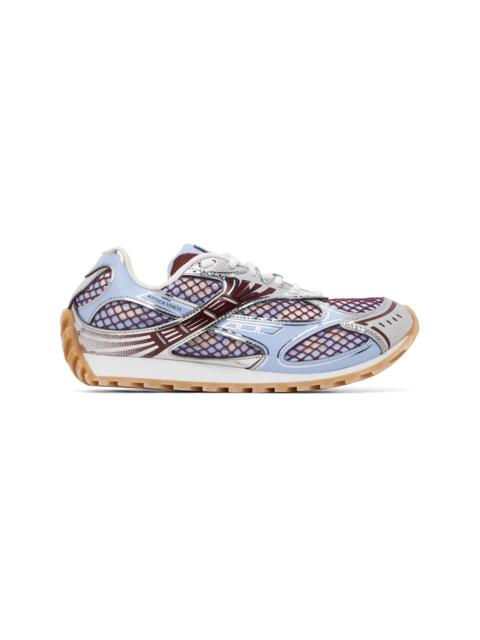 Bottega Veneta Blue & Burgundy Orbit Sneakers