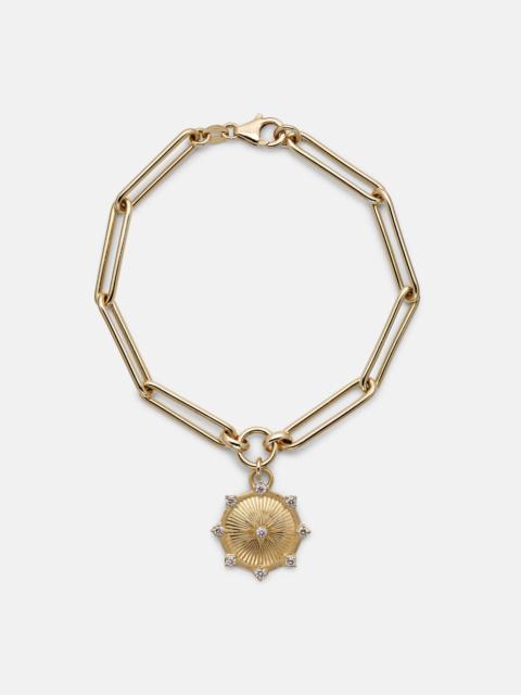 FOUNDRAE Spark Love 18kt gold chain bracelet with diamonds