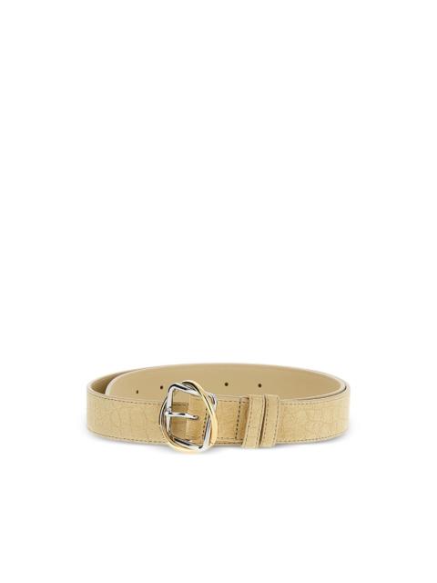 JACQUEMUS suede two-tone buckle belt