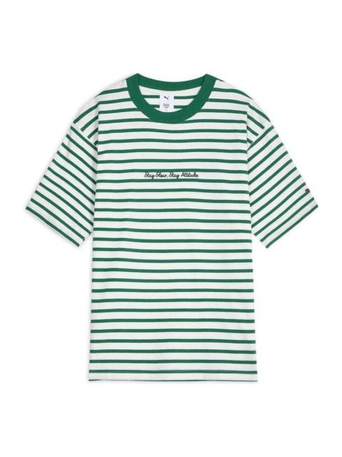 PUMA PUMA x Monday Sleeping Club Stripe T-Shirt 'Warm White' 638991-87