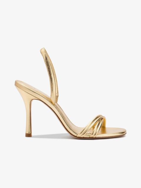 Annie Sandal In Gold Metallic Leather