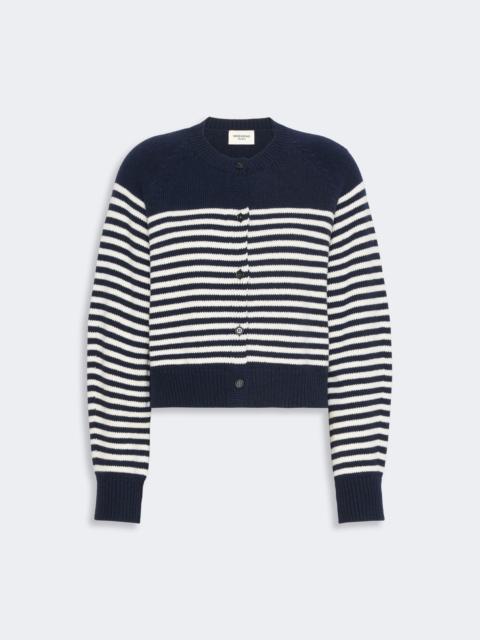 WEEKEND Max Mara OMBROSA Wool yarn cardigan - NAVY