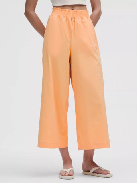 lululemon Stretch Woven Ruffle-Waist Wide-Leg Cropped Pant