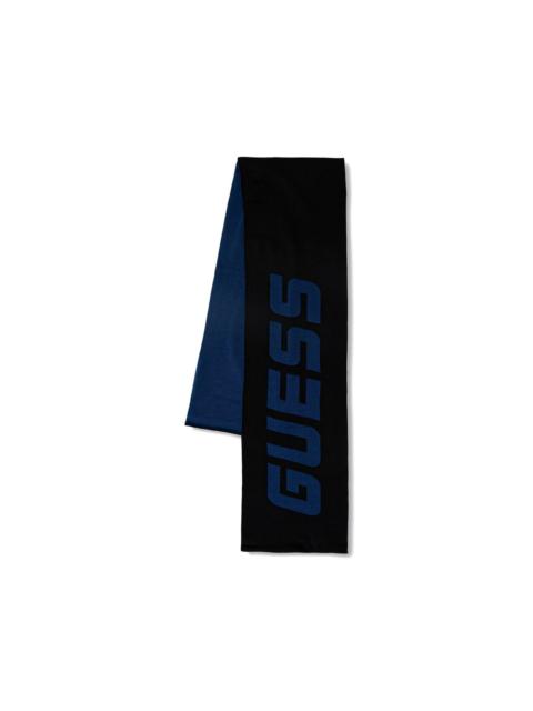 GUESS USA logo-intarsia knitted scarf