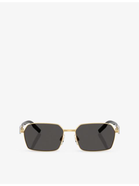 Dolce & Gabbana DG2316 Irregular-Frame Metal Sunglasses