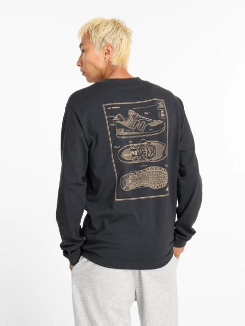 New Balance Men's Athletics 574 Sketch Long Sleeve Shirt