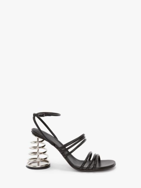 JW Anderson SPIRAL HEEL LEATHER SANDALS