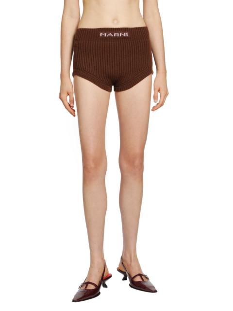 Marni Wool Cashmere Logo Briefs