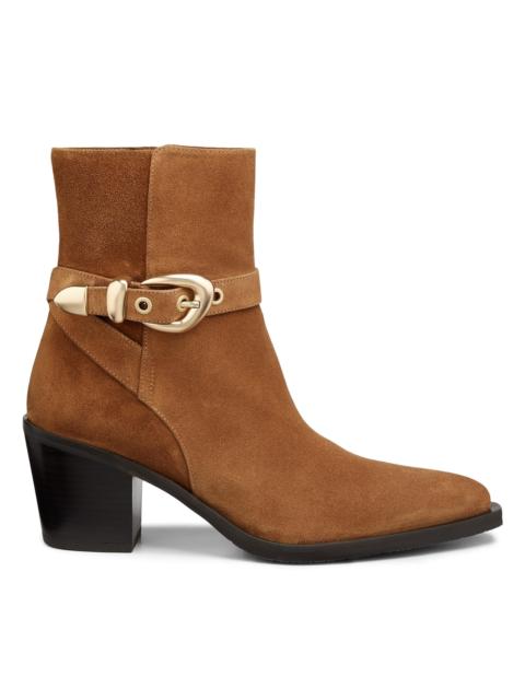 Stuart Weitzman Women's Maven Suede Booties - Doe Dark Brown