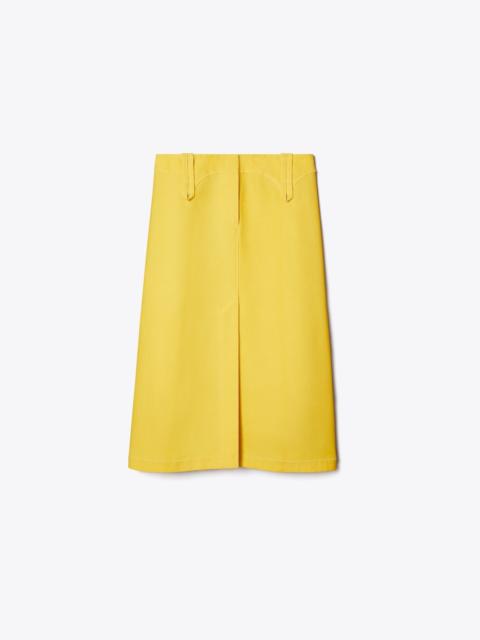 TORY BURCH Waxed Canvas Skirt