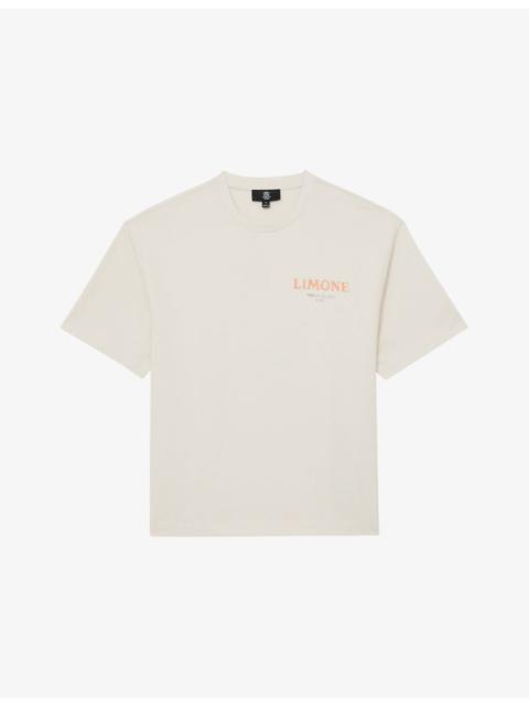REISS Calvino Graphic-Print Relaxed-Fit Cotton T-Shirt