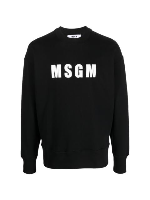 MSGM logo-print cotton sweatshirt