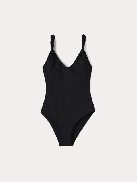 Twist-strap swimsuit black
