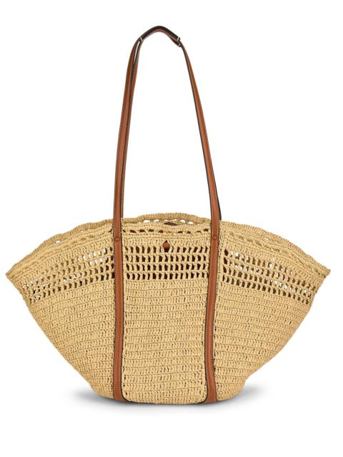 ULLA JOHNSON Women's Crocheted Raffia Basket Bag - Natural