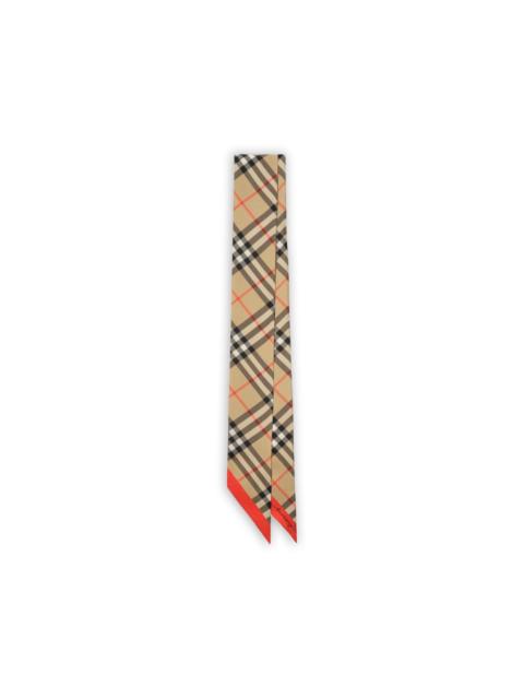 Burberry skinny contrast-Check silk scarf