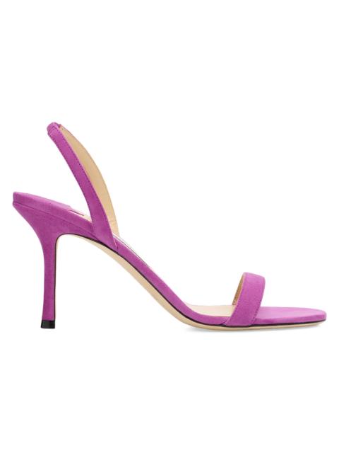 JIMMY CHOO Women's Jenn 85MM Suede Slingback Sandals - Violet Orchid