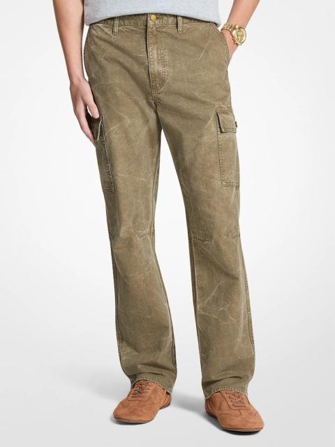 MICHAEL KORS Garment-Dyed Denim Cargo Pants