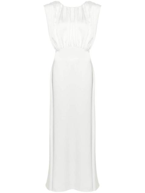 Jil Sander gathered sleeveless satin gown