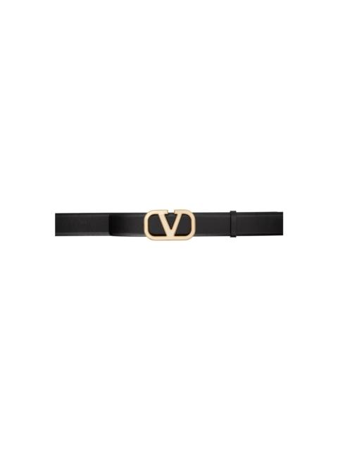 Valentino Black VLogo Buckle Belt