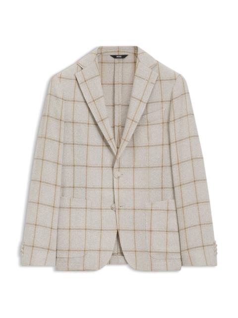 BOSS SLIM-FIT JACKET IN CHECKED FABRIC