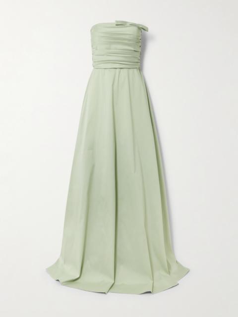BERNADETTE Lucinda Strapless Bow-detailed Taffeta Gown