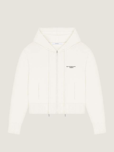 Givenchy ZIPPED HOODIE IN WOOL AND CASHMERE