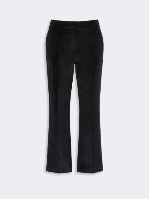 WEEKEND Max Mara MARRUCA Cotton velvet cropped trousers - BLACK
